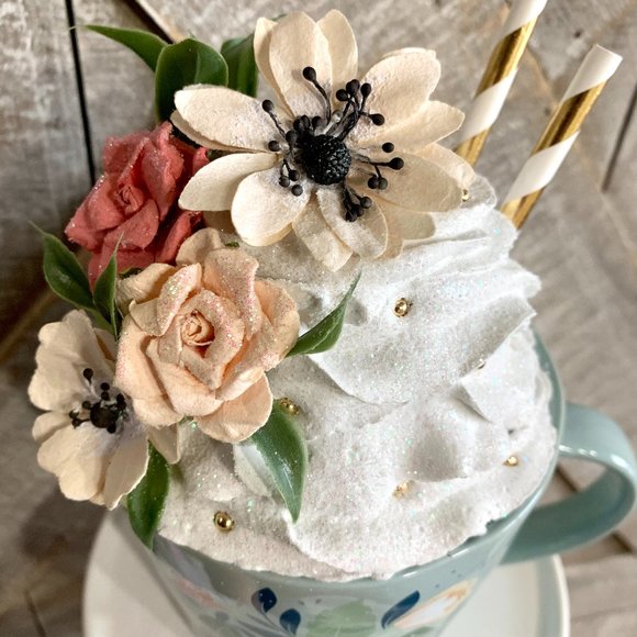 Handmade Mug Topper with Mom Mug. - Picture 2 of 3